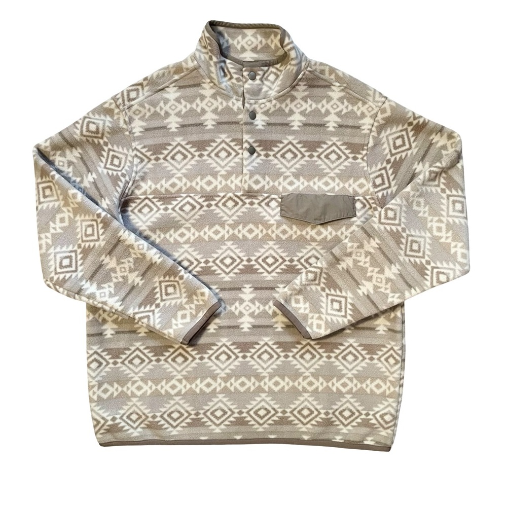 Southern Grit Southwest Horizon Tundra Fleece Snap Pullover Large